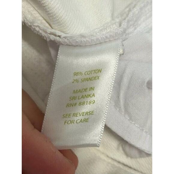 Lilly Pulitzer Main Line Straight Leg Jeans Mid Rise Pockets Denim White Size 4 - Picture 10 of 15